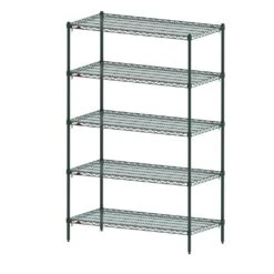Metro Super Erecta Adjustable 5-Tier Stationary Starter Wire Shelving Unit, Metroseal 3 Epoxy