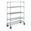 Metro Super Erecta Adjustable 5-Tier Mobile Wire Shelving Unit With Polyurethane Casters, Chrome 2 Metro Super Erecta Adjustable 5-Tier Mobile Wire Shelving Unit With Polyurethane Casters, Chrome -Garden Care Product Store 5a566ec 1