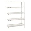 Metro Super Erecta 5-Tier Stationary Add-On Wire Shelving Unit, Chrome