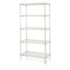 Metro Super Erecta 5-Tier Stationary Starter Wire Shelving Unit, Chrome
