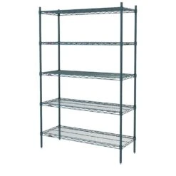 Metro Super Erecta 5-Tier Stationary Starter Wire Shelving Unit, Metroseal 3 Epoxy