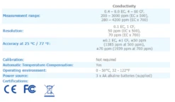 Bluelab Commercial Truncheon Meter -Garden Care Product Store blu2100e tech specs