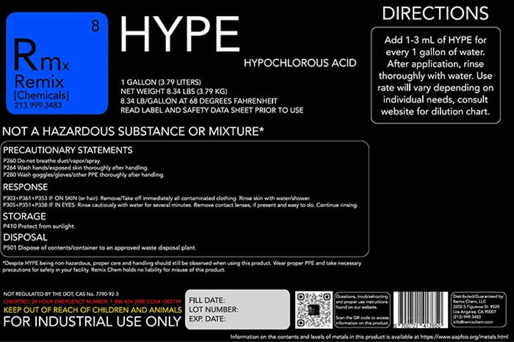 Remix Chem HYPE Hypochlorous Acid 7 Remix Chem HYPE Hypochlorous Acid - Image 5