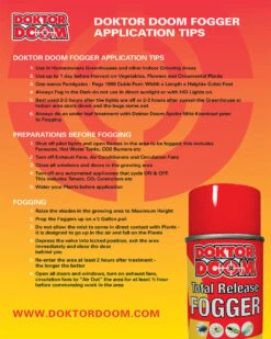 Doktor Doom Total Release Fogger Ready-to-Use Insecticide & Miticide -Garden Care Product Store doktordoom 1