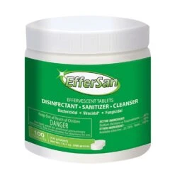 Viruserv EfferSan Hypochlorous Acid Disinfectant, 4 Gram Tablets - Jar Of 100