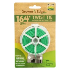 Grower's Edge Twist Tie Dispenser W/ Cutter - 164 Ft - 30 Pack