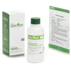 Hanna Instruments GroLine 5000 µs/cm Conductivity Standard With Certificate, 230 ML