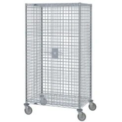 Metro QwikSLOT Mobile Security Cabinet With Polyurethane Casters, Chrome