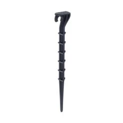 DIG Heavy Duty Stake, Holds 1/4 Inch Tubing, Black, 6 Inch - Pack Of 600